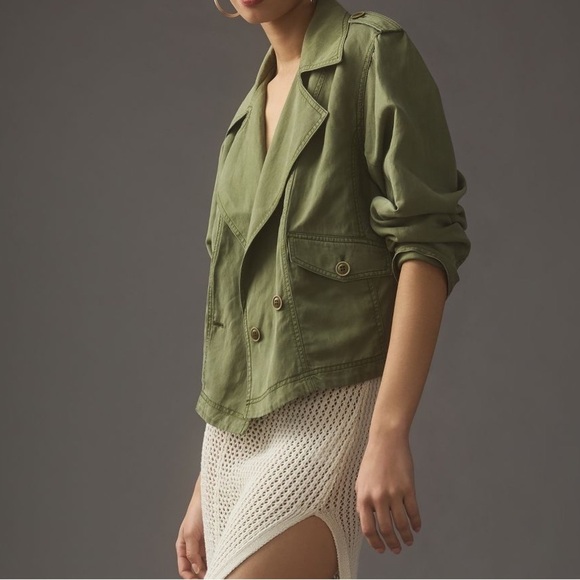 BY ANTHROPOLOGIE CROPPED AVIATOR JACKET - Picture 2 of 9